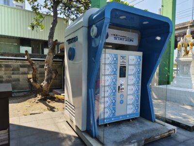 ปริ้นสติกเกอร์ติดตู้ชาร์ตรถไฟฟ้า