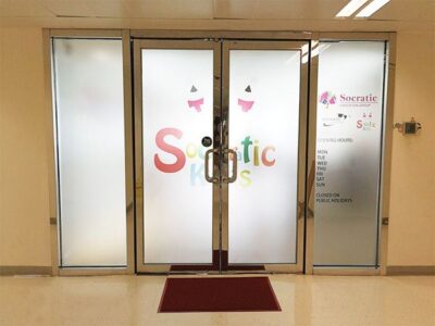 ปริ้นสติกเกอร์ฝ้าพิมพ์ลาย